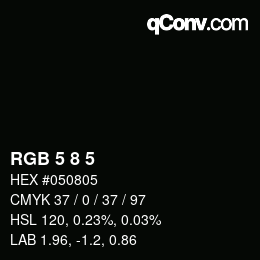 Farbcode: RGB 5 8 5 | qconv.com