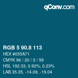 Color code: RGB 5 90.8 113 | qconv.com