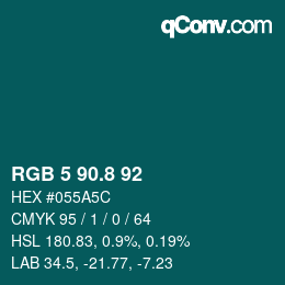 カラーコード: RGB 5 90.8 92 | qconv.com