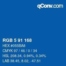 Color code: RGB 5 91 168 | qconv.com