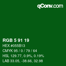 Color code: RGB 5 91 19 | qconv.com