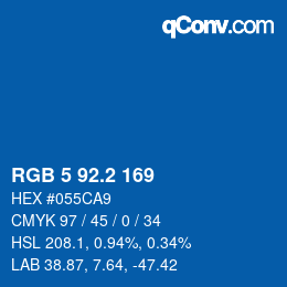 Color code: RGB 5 92.2 169 | qconv.com