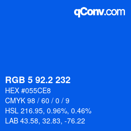 Color code: RGB 5 92.2 232 | qconv.com