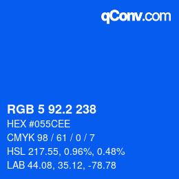 Color code: RGB 5 92.2 238 | qconv.com