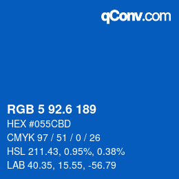 カラーコード: RGB 5 92.6 189 | qconv.com