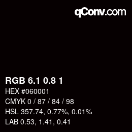 Color code: RGB 6.1 0.8 1 | qconv.com