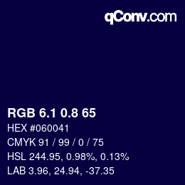 カラーコード: RGB 6.1 0.8 65 | qconv.com