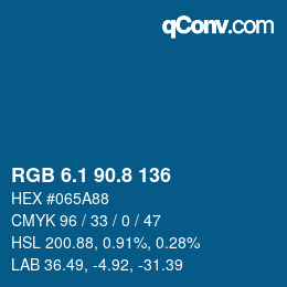 Color code: RGB 6.1 90.8 136 | qconv.com