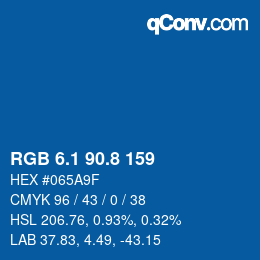 Color code: RGB 6.1 90.8 159 | qconv.com