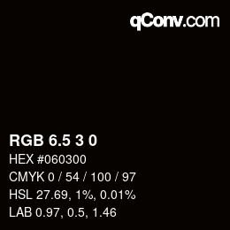 Farbcode: RGB 6.5 3 0 | qconv.com