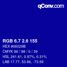 カラーコード: RGB 6.7 2.6 155 | qconv.com