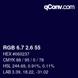 カラーコード: RGB 6.7 2.6 55 | qconv.com
