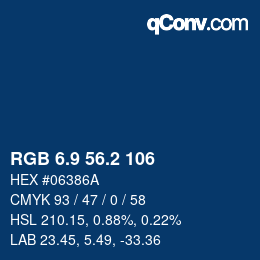 Color code: RGB 6.9 56.2 106 | qconv.com