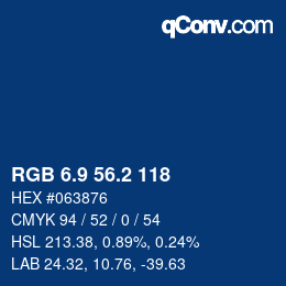 Color code: RGB 6.9 56.2 118 | qconv.com