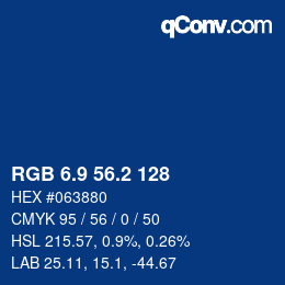Color code: RGB 6.9 56.2 128 | qconv.com