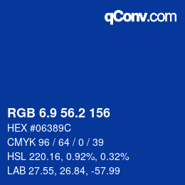 Color code: RGB 6.9 56.2 156 | qconv.com
