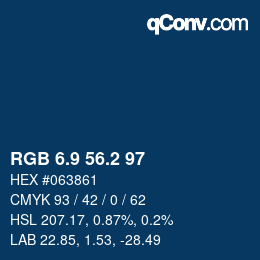 Color code: RGB 6.9 56.2 97 | qconv.com