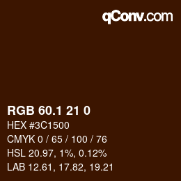 カラーコード: RGB 60.1 21 0 | qconv.com