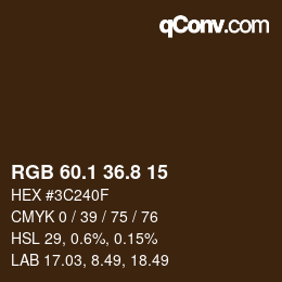 Color code: RGB 60.1 36.8 15 | qconv.com