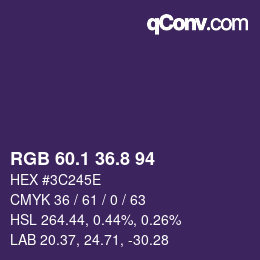 Color code: RGB 60.1 36.8 94 | qconv.com