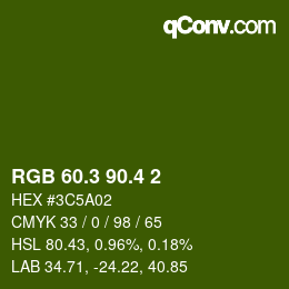 カラーコード: RGB 60.3 90.4 2 | qconv.com