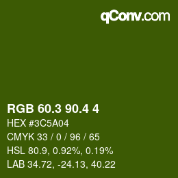カラーコード: RGB 60.3 90.4 4 | qconv.com