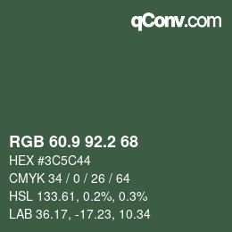 Farbcode: RGB 60.9 92.2 68 | qconv.com