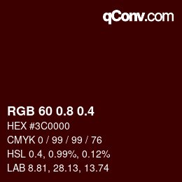 カラーコード: RGB 60 0.8 0.4 | qconv.com