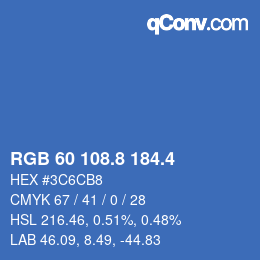 カラーコード: RGB 60 108.8 184.4 | qconv.com