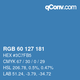 Color code: RGB 60 127 181 | qconv.com