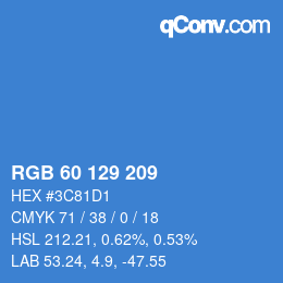 Color code: RGB 60 129 209 | qconv.com