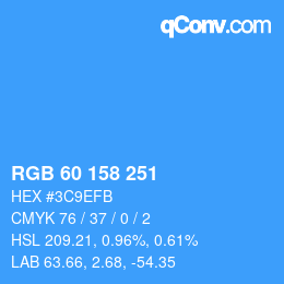 Color code: RGB 60 158 251 | qconv.com