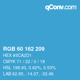 Color code: RGB 60 162 209 | qconv.com