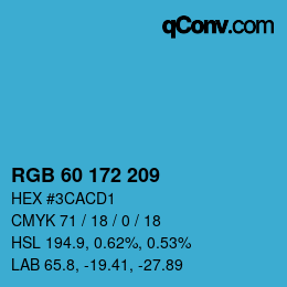 Color code: RGB 60 172 209 | qconv.com