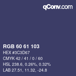 カラーコード: RGB 60 61 103 | qconv.com