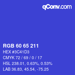 Farbcode: RGB 60 65 211 | qconv.com