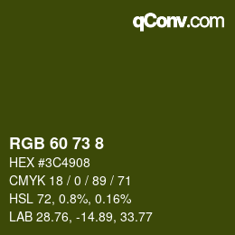 Código de color: RGB 60 73 8 | qconv.com