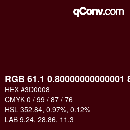 カラーコード: RGB 61.1 0.80000000000001 8 | qconv.com