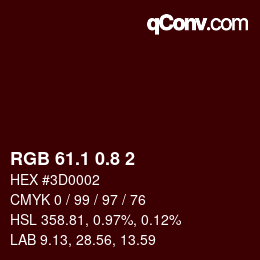 Código de color: RGB 61.1 0.8 2 | qconv.com