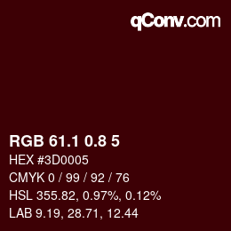 Farbcode: RGB 61.1 0.8 5 | qconv.com