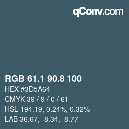 カラーコード: RGB 61.1 90.8 100 | qconv.com