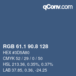 Color code: RGB 61.1 90.8 128 | qconv.com
