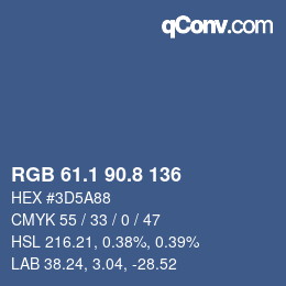 Color code: RGB 61.1 90.8 136 | qconv.com