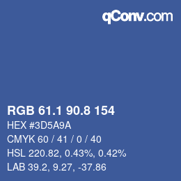 Color code: RGB 61.1 90.8 154 | qconv.com