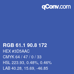 Color code: RGB 61.1 90.8 172 | qconv.com