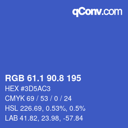 カラーコード: RGB 61.1 90.8 195 | qconv.com