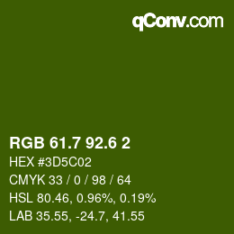 カラーコード: RGB 61.7 92.6 2 | qconv.com