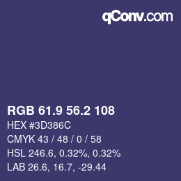 Color code: RGB 61.9 56.2 108 | qconv.com