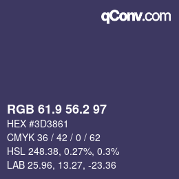 Color code: RGB 61.9 56.2 97 | qconv.com