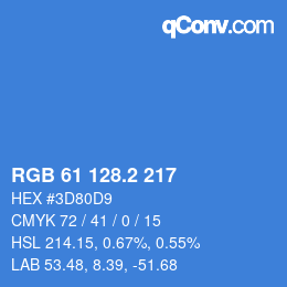 Color code: RGB 61 128.2 217 | qconv.com